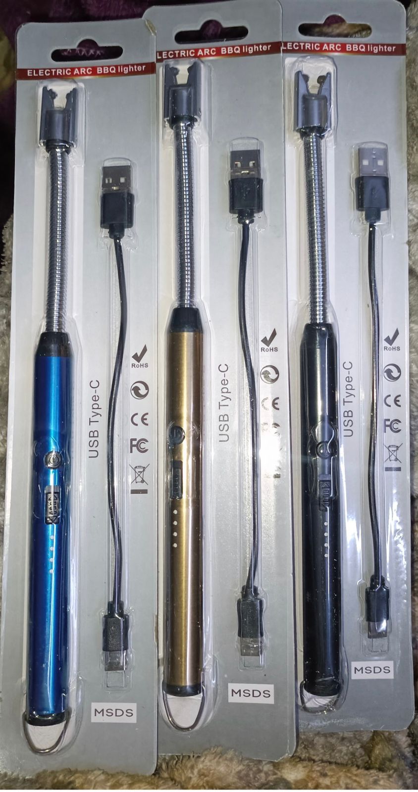 360° Outdoor Kitchen Lighter – USB Rechargeable Electronic Arc Lighter with Flexible Neck, Safety Lock, Windproof & Eco-Friendly Design (Random Colors)