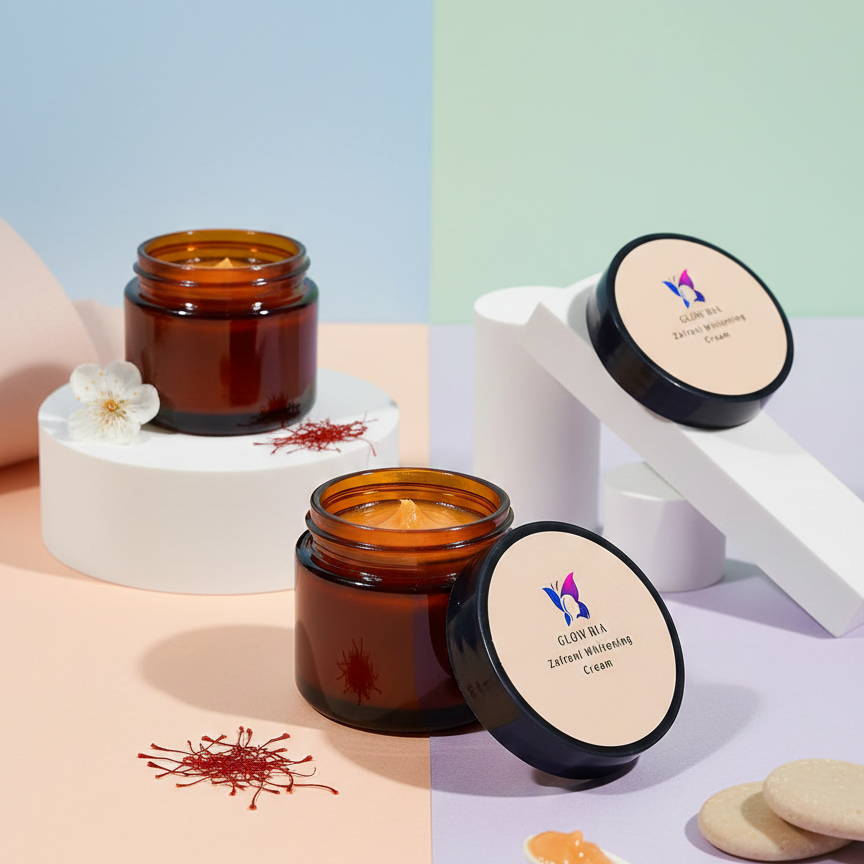 Glow Ria Zafrani Whitening Cream – Brightening & Radiance Boost Formula for Even Skin Tone | 250g