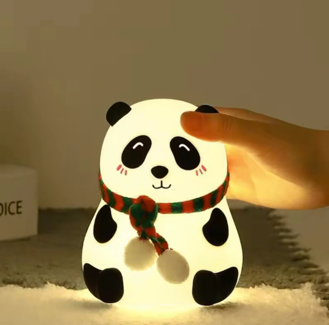Cute Panda Night Light Lamp, Rechargeable Panda Table Lamp, Silicone USB Panda Night Lamp