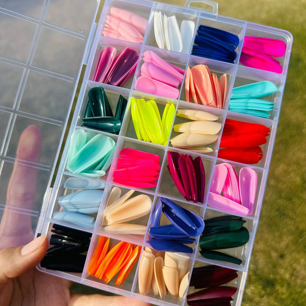 Nails Box With Free Nail Glue Made Of Abs Plastic In Multicolor