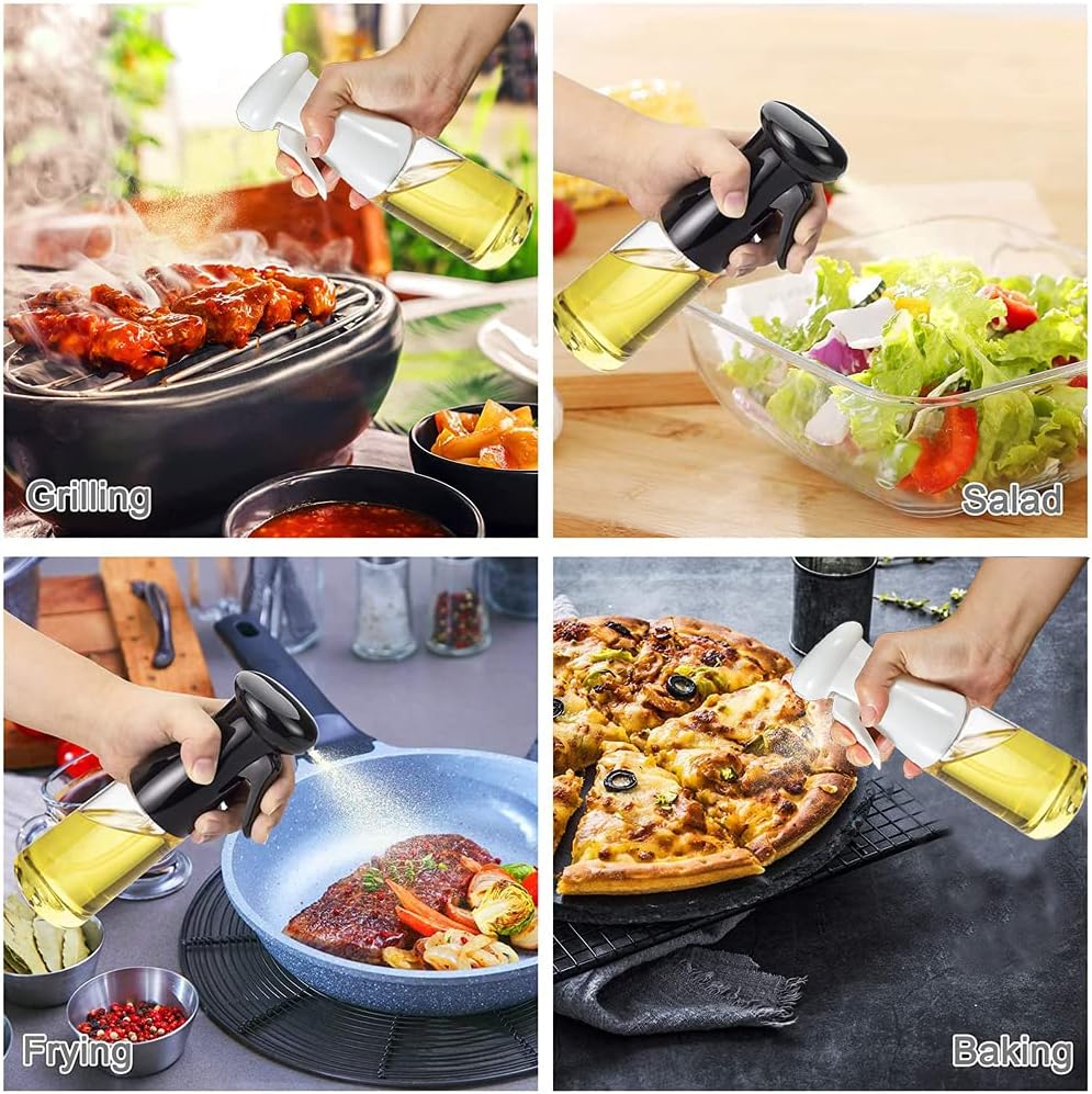 Plastic Glass Kitchen Cooking Spray Bottle | 200ML | BBQ Olive Oil & Vinegar Oil Sprayer